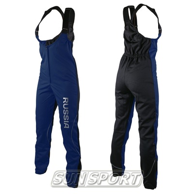 Разминочные штаны на лямках Sport365 WS темн/синий