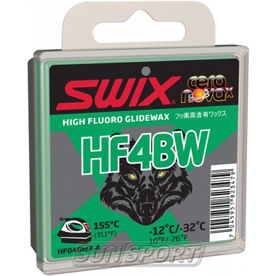 Парафин Swix HF BW04 Black (-12-32) green 40г