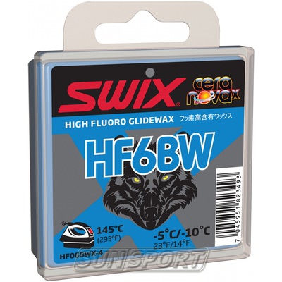 Парафин Swix HF BW06 Black (-5-10) blue 40г
