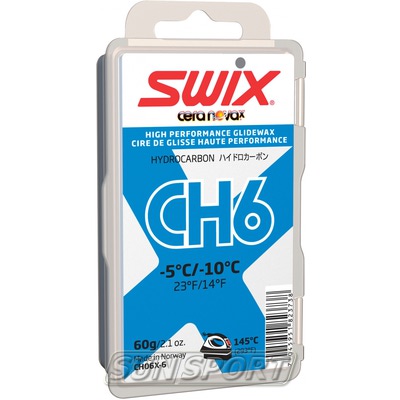 Парафин Swix CH06 (-5-10) blue 60г
