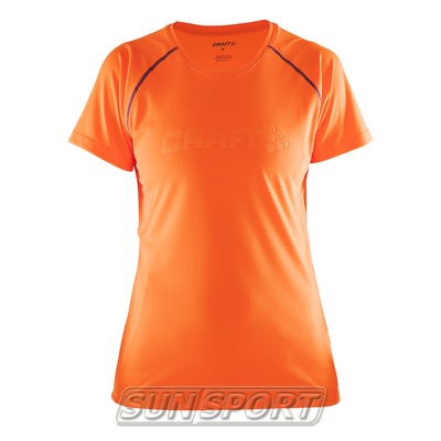Футболка Craft W Prime Run женская оранж/фиолетовый (фото)