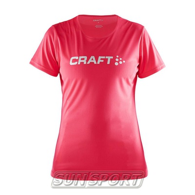 Футболка Craft W Prime Run Logo женская ягода (фото)