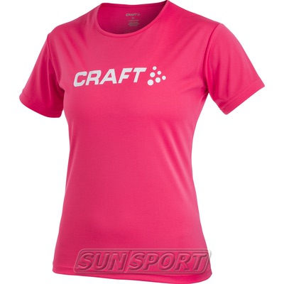 Футболка Craft W Active Run Logo женская сорбет Футболка Craft W Active Run Logo женская сорбет