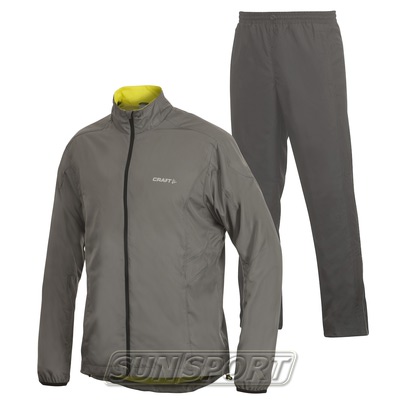Костюм Ветрозащитный Craft M Active Run Wind мужской серый Костюм Ветрозащитный Craft M Active Run Wind мужской серый (фото)