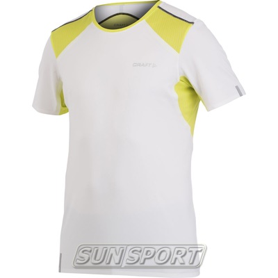 Футболка Craft M Elite Run мужская белый Футболка Craft M Elite Run мужская белый