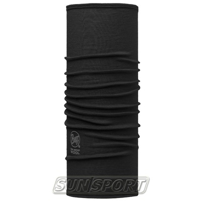  Buff Slim Fit Merino Wool Solid Black