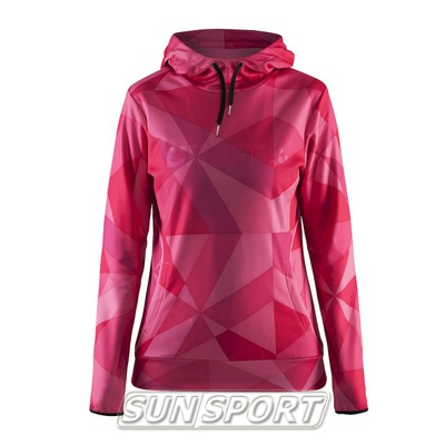 Толстовка Craft W Logo Hood женская розовый Толстовка Craft W Logo Hood женская розовый (фото)