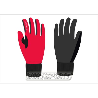 Перчатки NordSki JR Warm WS детские красный Перчатки NordSki JR Warm WS детские красный