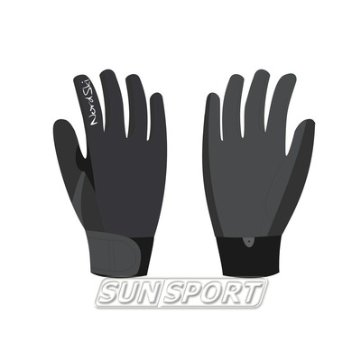 Перчатки NordSki JR Racing WS детские черный Перчатки NordSki JR Racing WS детские черный