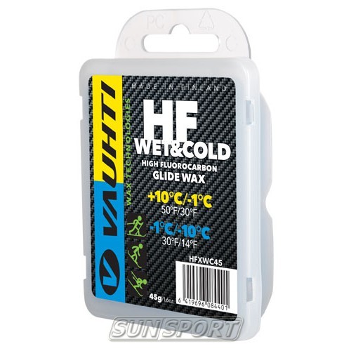 Парафин Vauhti HF Wet&Cold (+10-1 / -1-10) combi 45г Парафин Vauhti HF Wet&Cold (+10-1 / -1-10) combi 45г