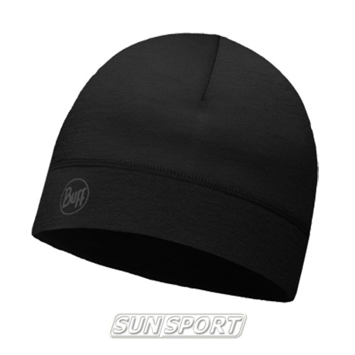  Buff Thermonet Hat Solid Black 17/18