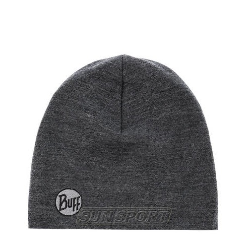  Buff Heavyweight Merino Wool Hat Solid Grey