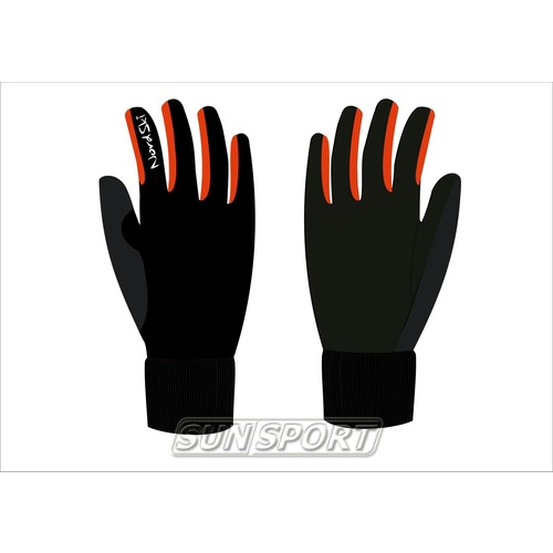 Перчатки NordSki JR Warm WS детские черн/красный Перчатки NordSki JR Warm WS детские черн/красный