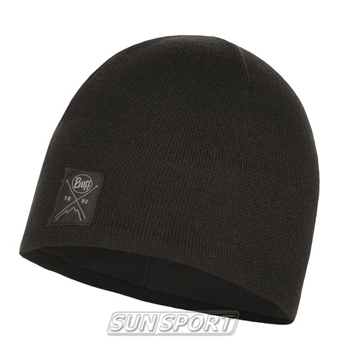  Buff Knitted&Polar Hat Solid Black