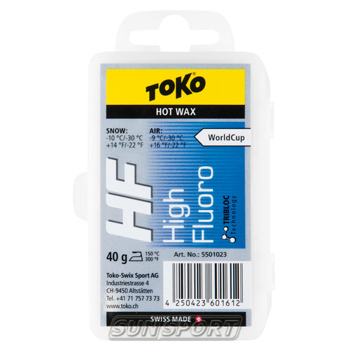 Парафин Toko HF Tribloc (-10-30) blue 40г Парафин Toko HF Tribloc (-10-30) blue 40г