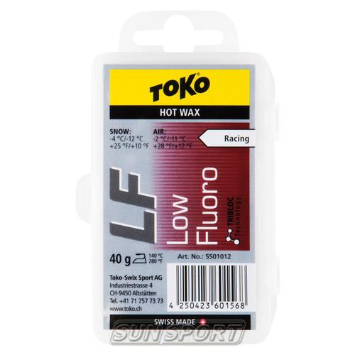 Парафин Toko LF Tribloc (-4-12) red 40г Парафин Toko LF Tribloc (-4-12) red 40г