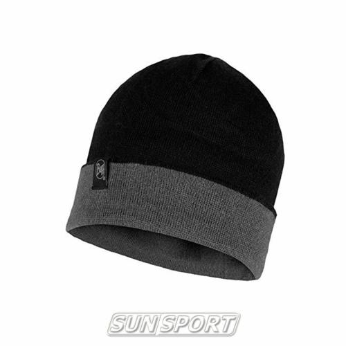  Buff Knitted Hat Dub Black ()