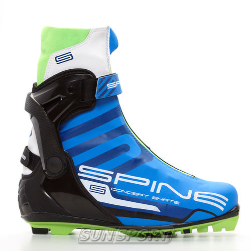 Ботинки лыжные Spine Concept Skate Pro NNN зел/синий (фото)