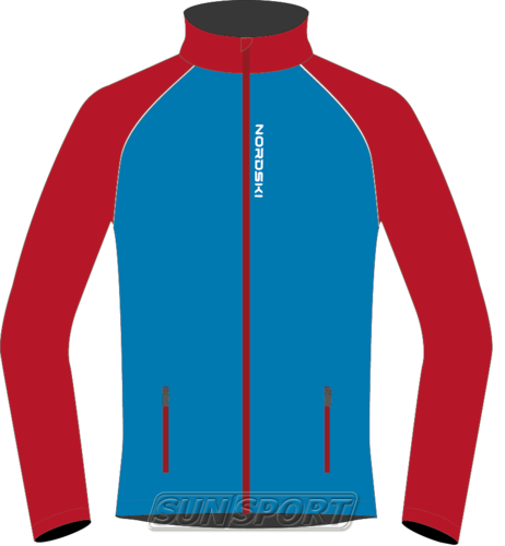 Разминочная куртка NordSki W Premium SoftShell женская син/красный (фото)