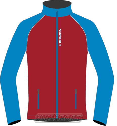 Разминочная куртка NordSki W Premium SoftShell женская красн/синий (фото)
