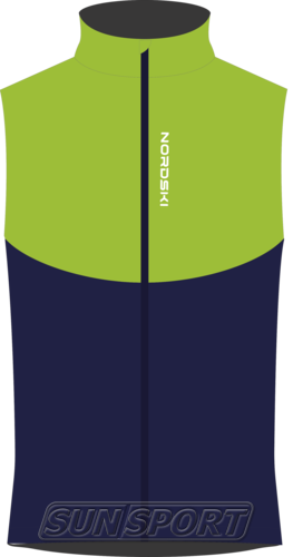 Жилет NordSki M Premium SoftShell мужской зелен/т.синий (фото)