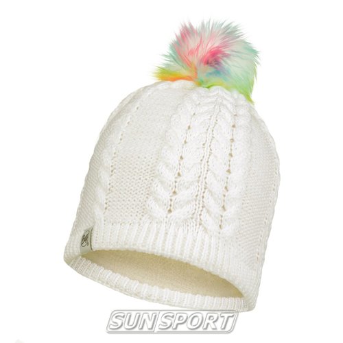  Buff Kids Knitted&Polar Hat Nina White ()