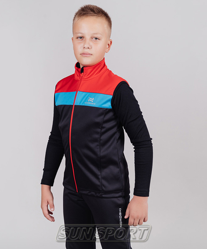 Жилет NordSki JR Drive детский черн/красный Жилет NordSki JR Drive детский черн/красный (фото)