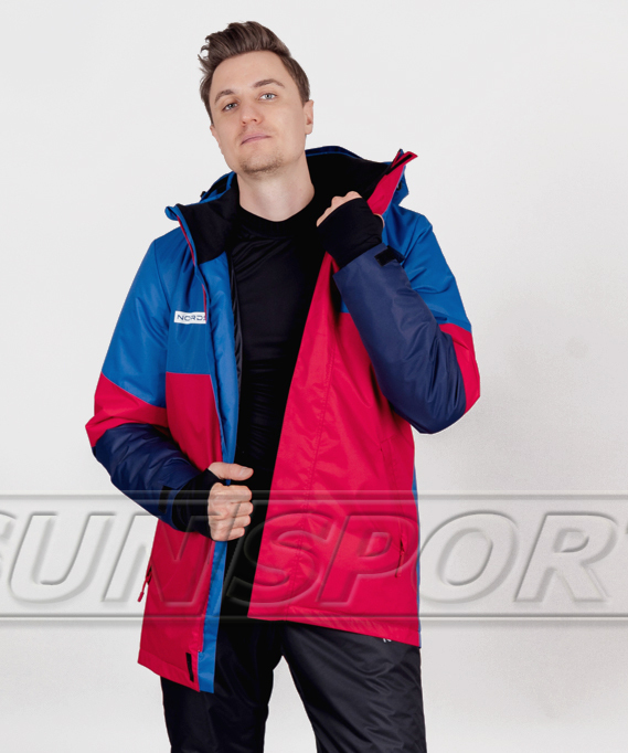 Одежда Зима NordSki Утепленная куртка NordSki M Casual мужская син/красный– SunSport