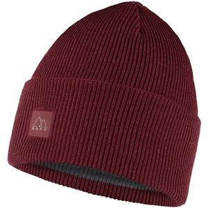  Buff Crossknit Hat Solid Mahogany