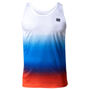 Майка Spine бел/син/оранжевый