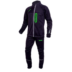 Разминочный костюм NordSki M SoftShell мужской чер/зеленый