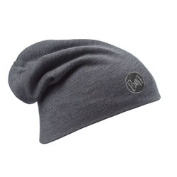  Buff Heavy Merino Wool Loose Hat Solid Grey