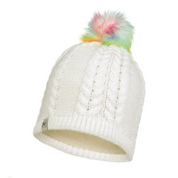  Buff Knitted&Polar Hat Nina White